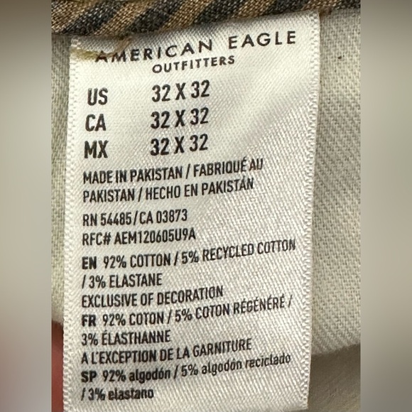 🦅American Eagle Flex Men Dark Khaki Chinos 🌟 - Picture 6 of 6